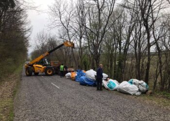 Неизвестни заринаха крайпътно дере край Борово с тонове отпадъци
