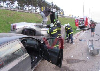 Зрелищна катастрофа завърши с арест, и двамата водачи са пили /ВИДЕО/