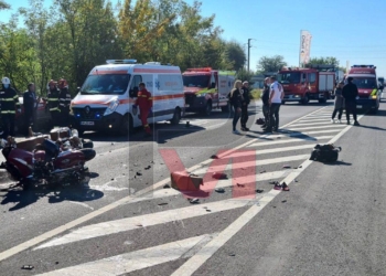 Български моторист пострада тежко при катастрофа край Гюргево /ВИДЕО/