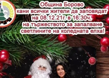 Днес: Община Борово запалва светлините на Коледната елха