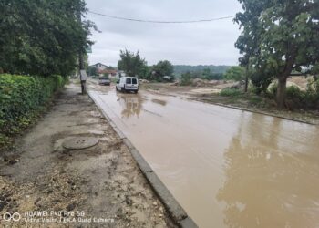 Кал и вода след обилния валеж в кв. „Средна кула“
