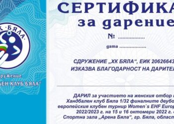 Дарителска кампания за мачовете от евролигата по хандбал стартира в Бяла