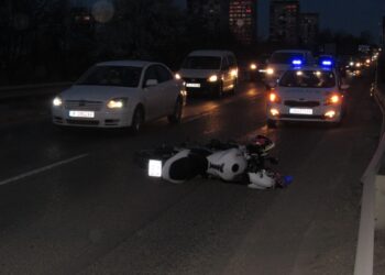 Моторист пострада заради куче на пътното платно в Русе /ВИДЕО/