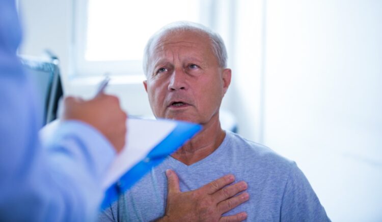 Patient consulting a doctor at the hospital