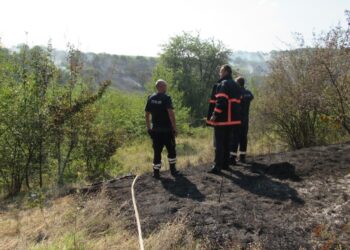 Огнеборци и доброволци ограничават пожара откъм „Дунарит“ и вилите /ВИДЕО/