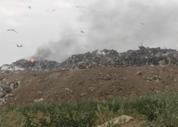 РИОСВ състави акт за възникналия пожар на депото за отпадъци в Русе