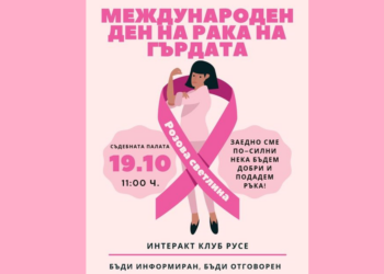 Младежите от „Интеракт клуб Русе“ правят кампания за Световния ден за борба с рака на гърдата