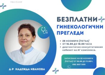 Безплатни гинекологични прегледи с д-р Надежда Иванова ще има в УМБАЛ „Канев“