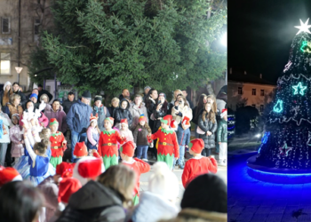 Коледната елха в Бяла грейна с детски изпълнения и „огнен“ танц