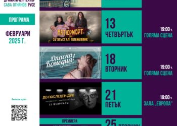 През февруари в Русенския театър – премиера, комедии и моноспектакъл