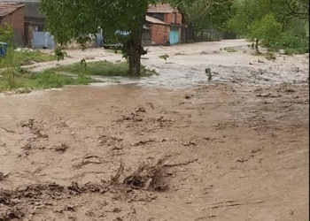 Проливен дъжд наводни улиците в село Мечка