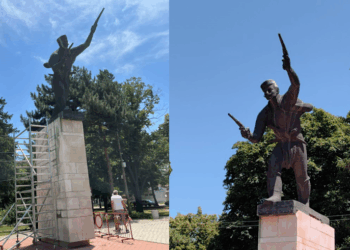 Паметникът на Филип Тотю в Две могили вече се реставрира