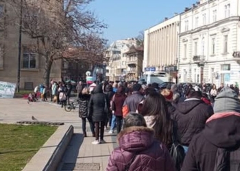 Огромни опашки за безплатни дръвчета се извиха в Русе