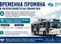 Временни промени в курсовете на линия №9 ще има в Русе
