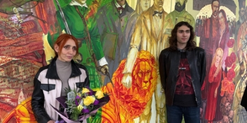 Галина Панова и ученици изрисуваха историята на България върху 120 кв. метра в Дойче шуле /ВИДЕО/